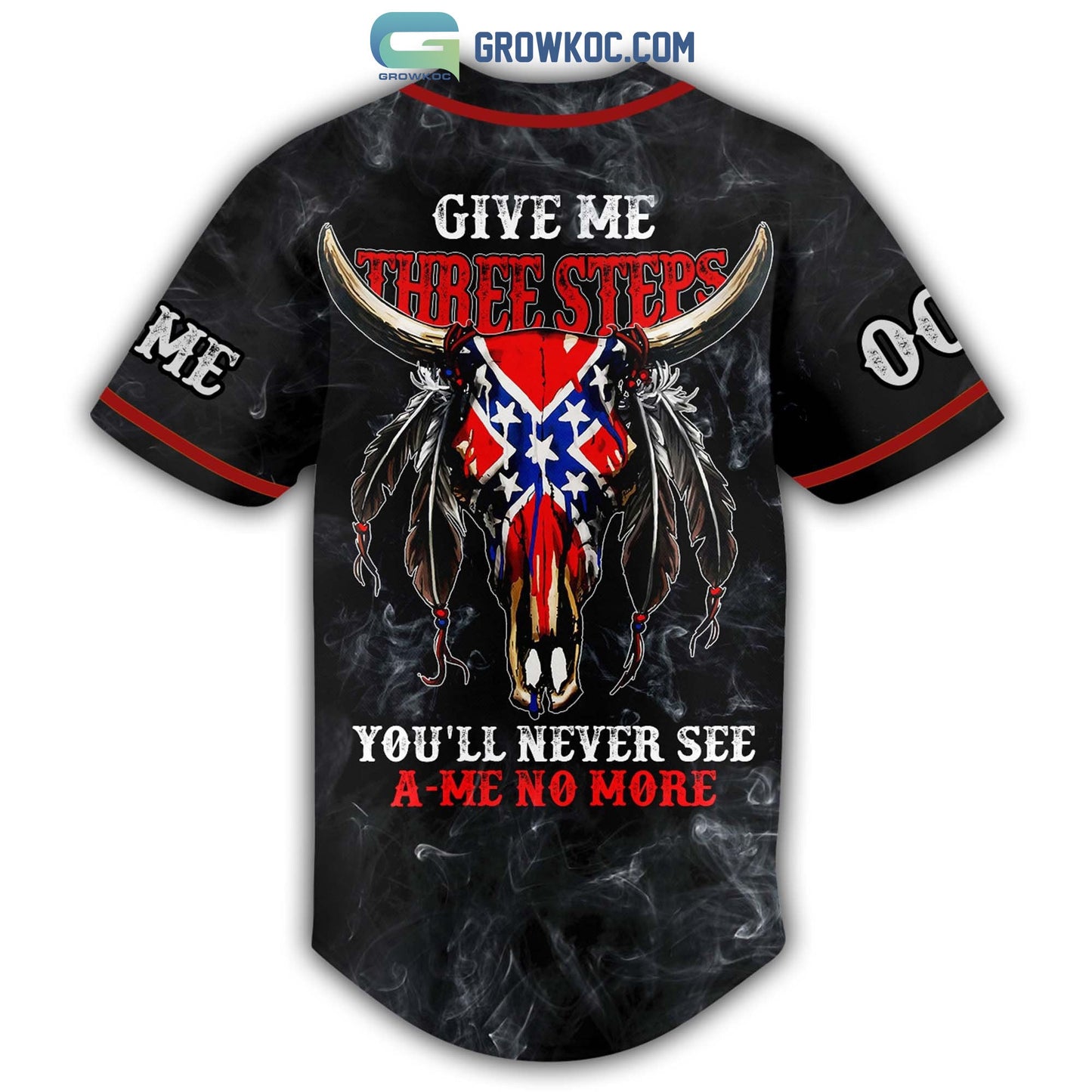 Lynyrd Skynyrd Give Me Three Steps You’ll Never See A Me No More Personalized Baseball Jersey baseball jersey product view 3