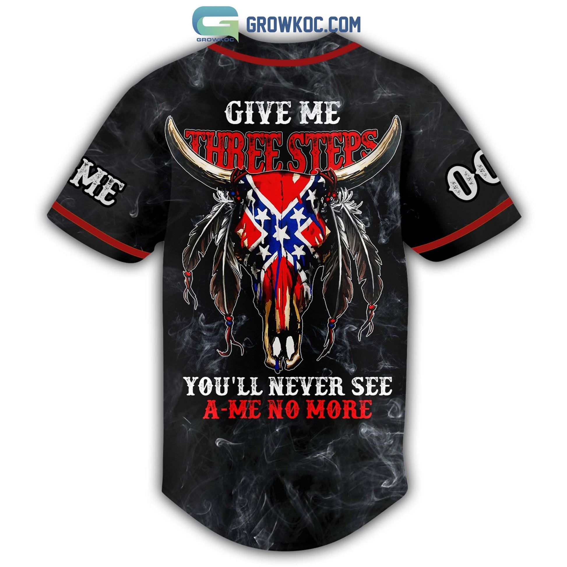 Lynyrd Skynyrd Give Me Three Steps You’ll Never See A Me No More Personalized Baseball Jersey baseball jersey product view 3