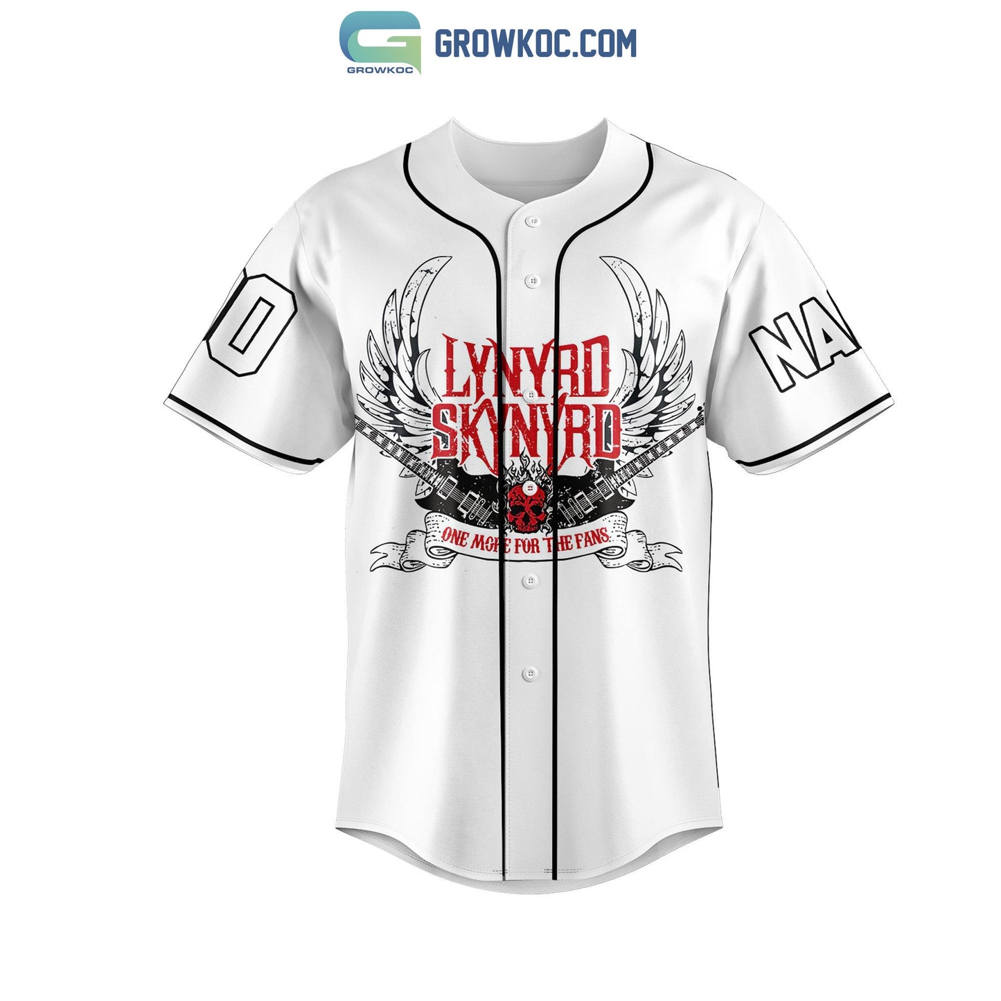 Lynyrd Skynyrd One More For The Fans Personalized Baseball Jersey baseball jersey product view 2