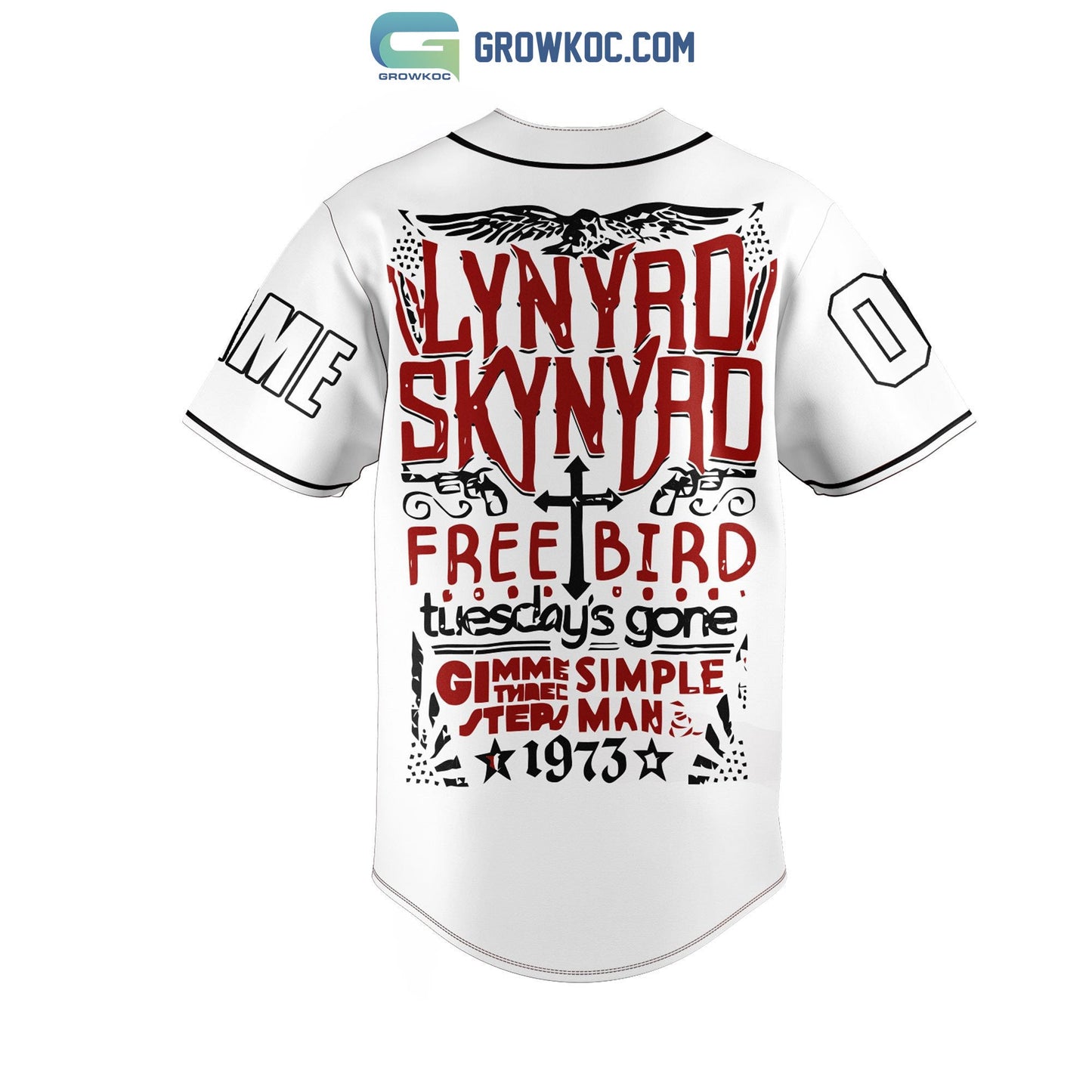 Lynyrd Skynyrd One More For The Fans Personalized Baseball Jersey baseball jersey product view 3