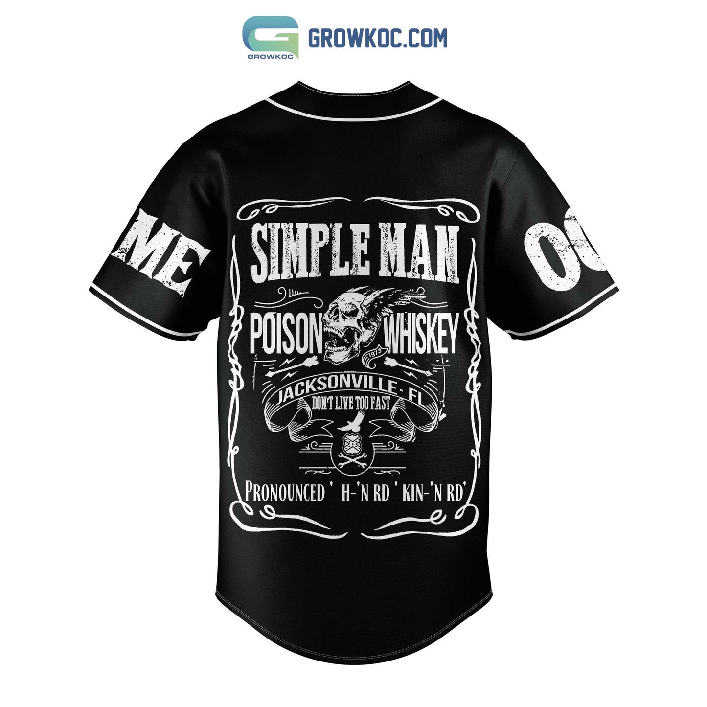 Lynyrl Skynyrd Simple Man Personalized Baseball Jersey baseball jersey product view 3