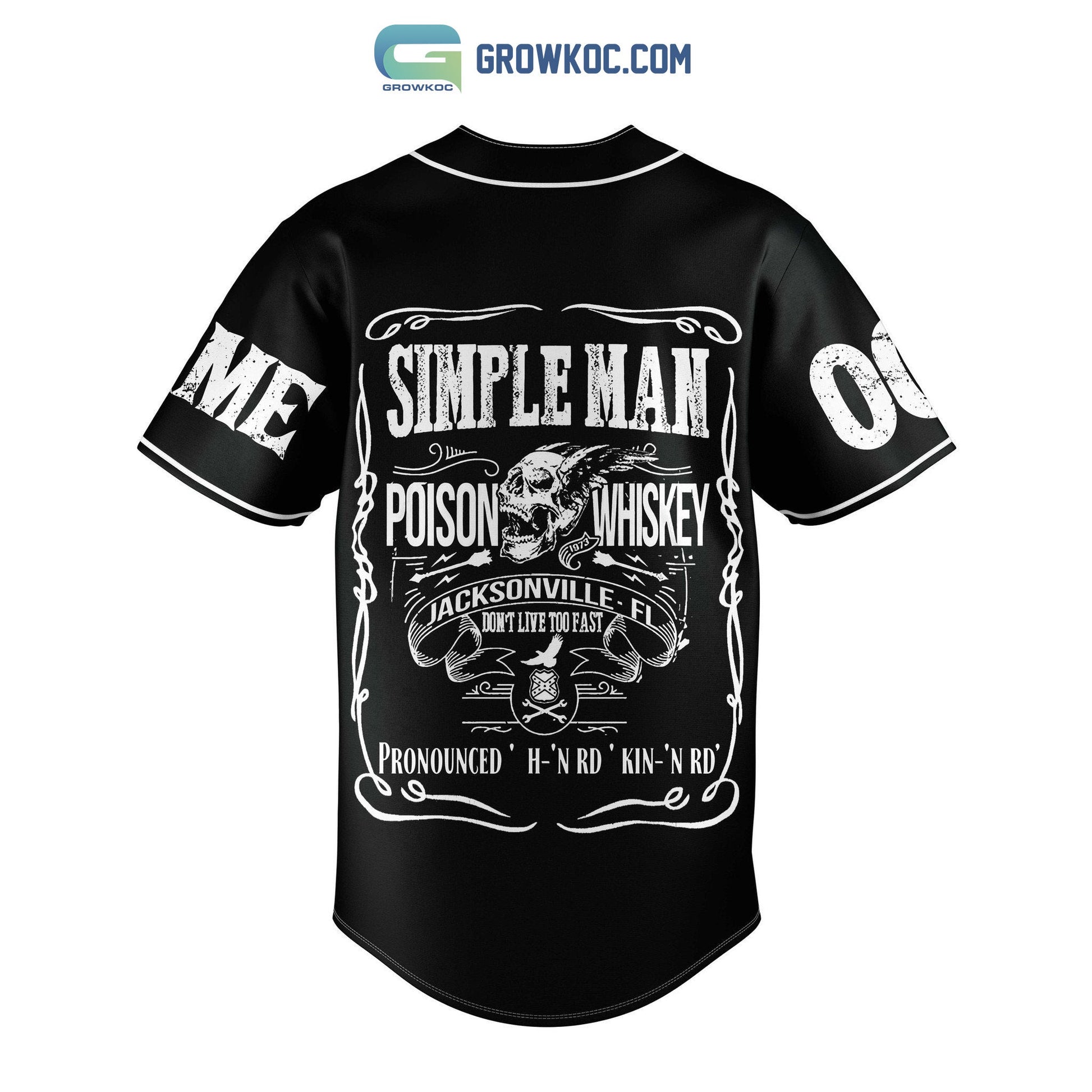 Lynyrl Skynyrd Simple Man Personalized Baseball Jersey baseball jersey product view 3