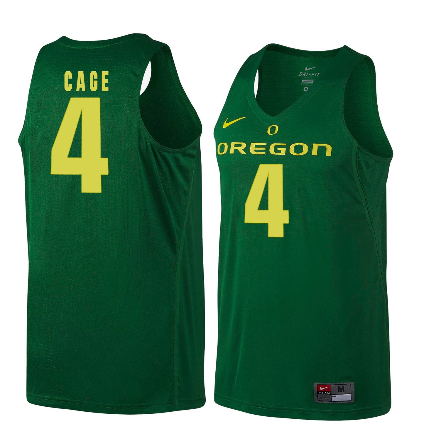 M.J. Cage 4 Dark Green College Football Jersey football jersey product view 1