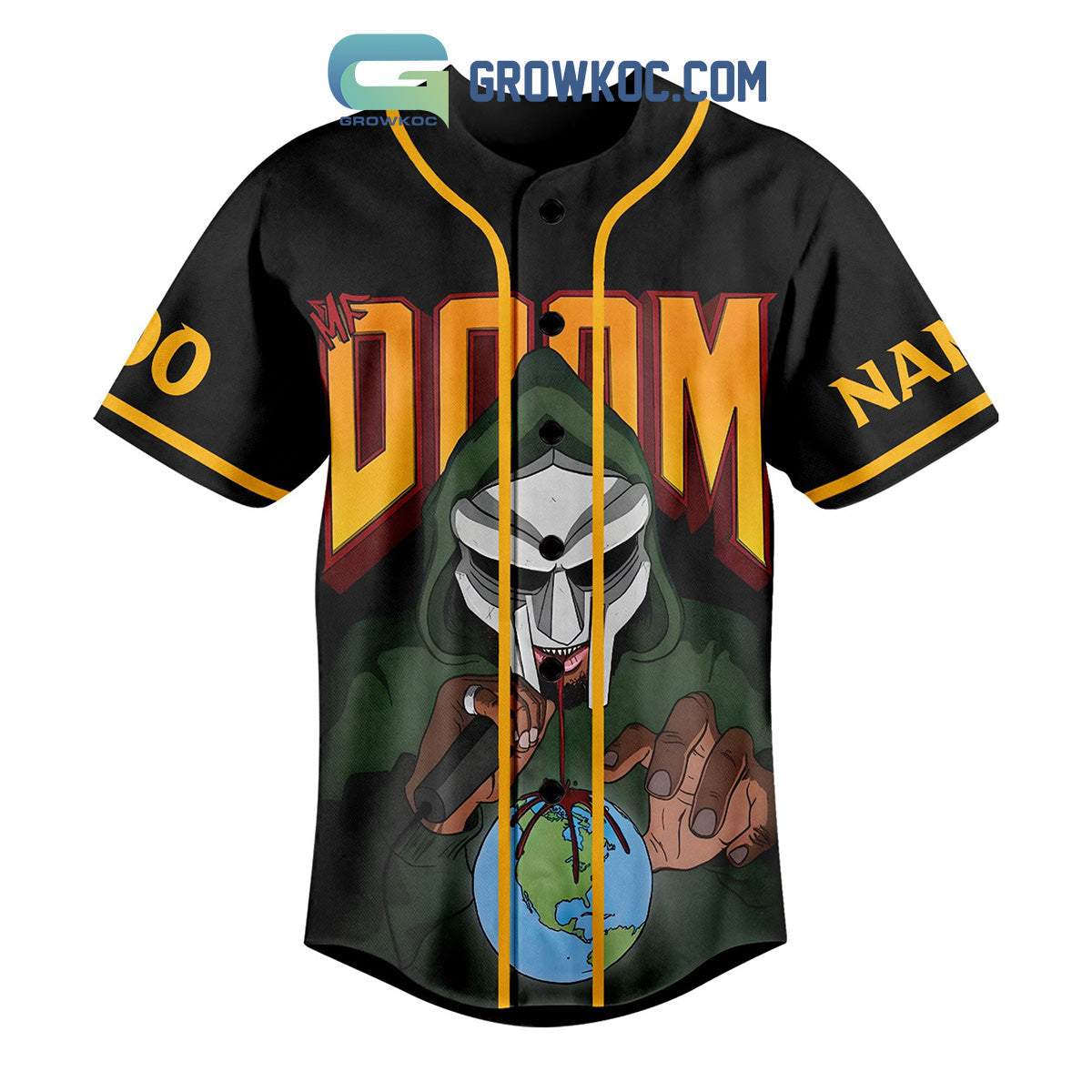 MF Doom Operation Doomsday Personalized Baseball Jersey baseball jersey product view 2