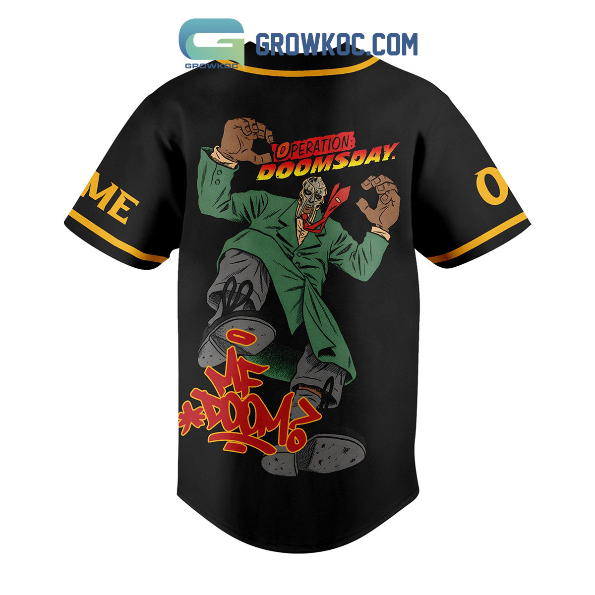 MF Doom Operation Doomsday Personalized Baseball Jersey baseball jersey product view 3