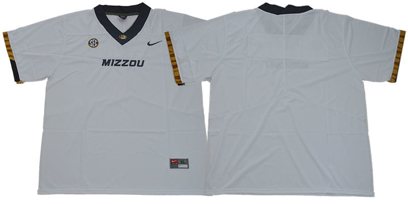 MISSOURI TIGERS Blank White College Football Jersey football jersey product view 1