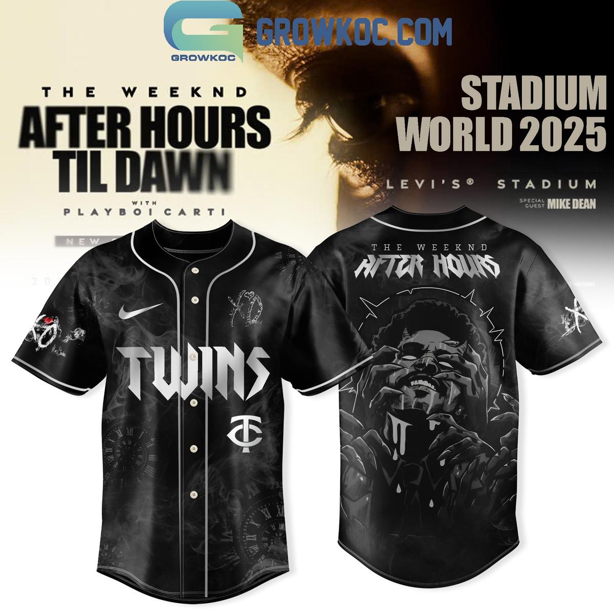 MLB All Teams x The Weeknd Tour 2025 Baseball Jersey baseball jersey product view 2