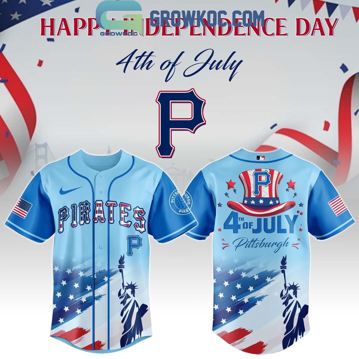 MLB Happy Independence Day 4th Of July Baseball Jersey baseball jersey product view 2