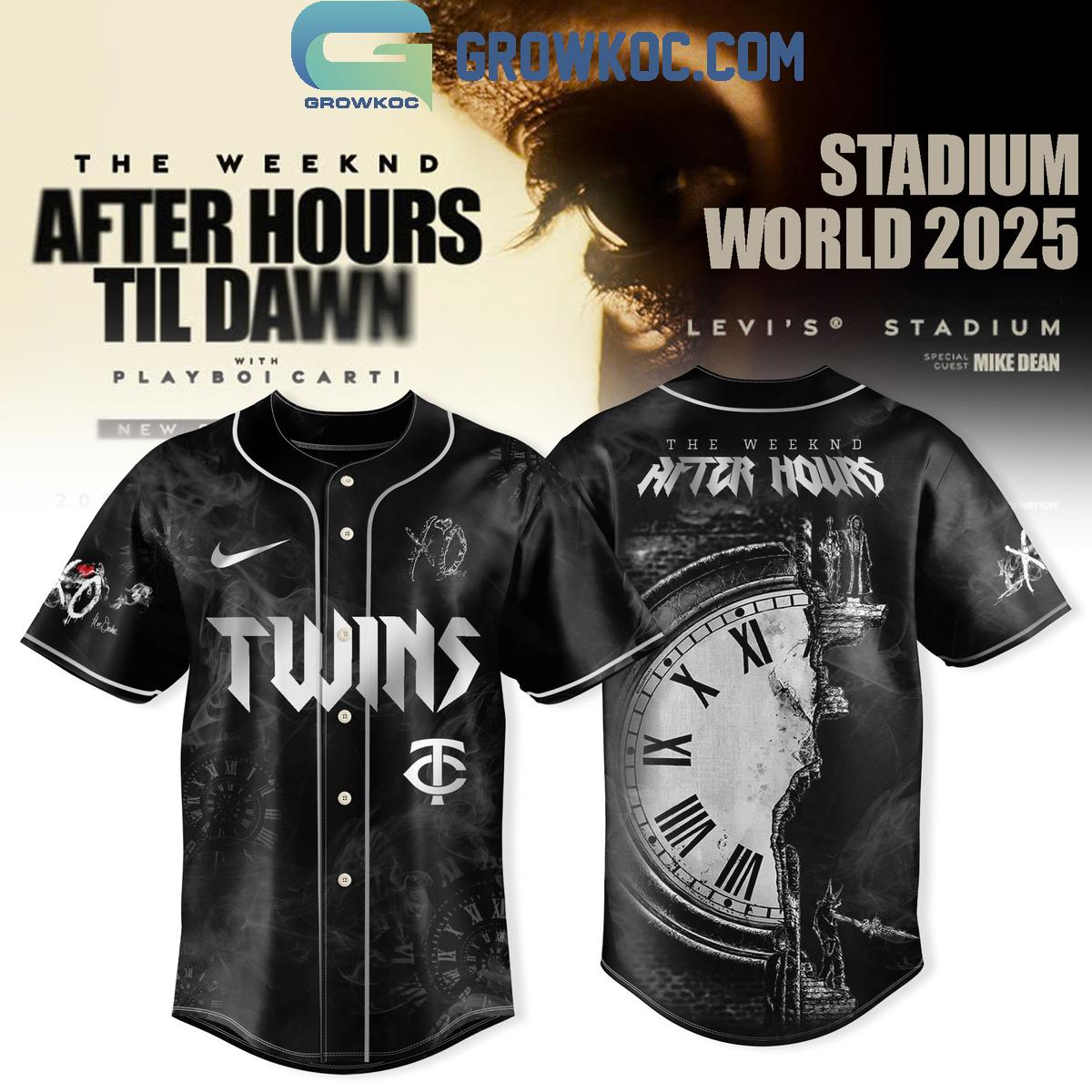 MLB Mix The Weeknd After Hours Til Dawn Tour 2025 Baseball Jersey baseball jersey product view 2