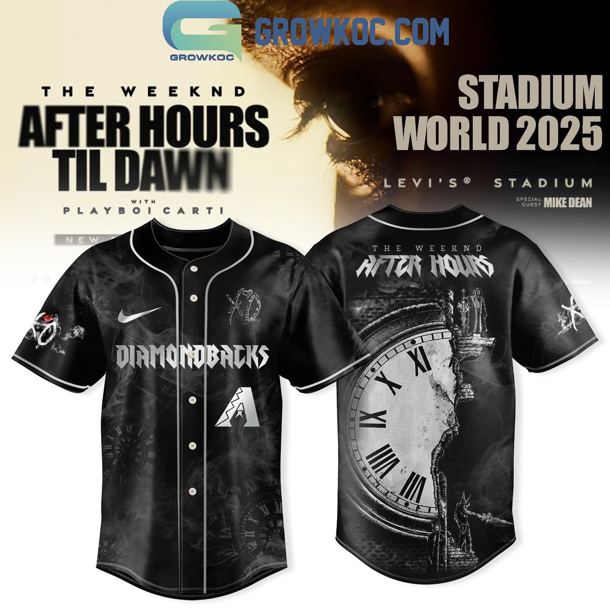 MLB Mix The Weeknd After Hours Til Dawn Tour 2025 Baseball Jersey baseball jersey product view 3