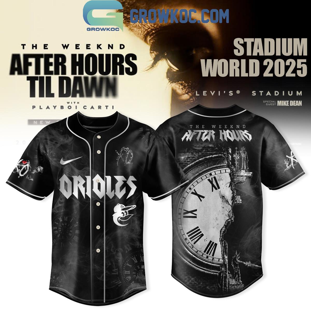 MLB Mix The Weeknd After Hours Til Dawn Tour 2025 Baseball Jersey baseball jersey product view 4