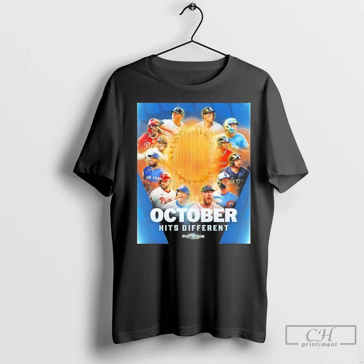 Mlb Postseason 2025 October Hits Different T Shirts Unisex T-shirt, Sweatshirt, Hoodie, Long Sleeve Tee - T-Shirt, Sweatshirt, Hoodie