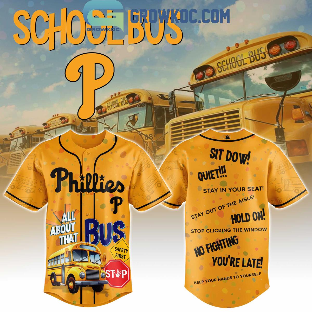 MLB x Back To School 2025 Yellow Baseball Jersey baseball jersey product view 2