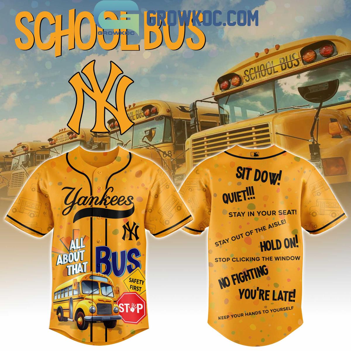 MLB x Back To School 2025 Yellow Baseball Jersey baseball jersey product view 3