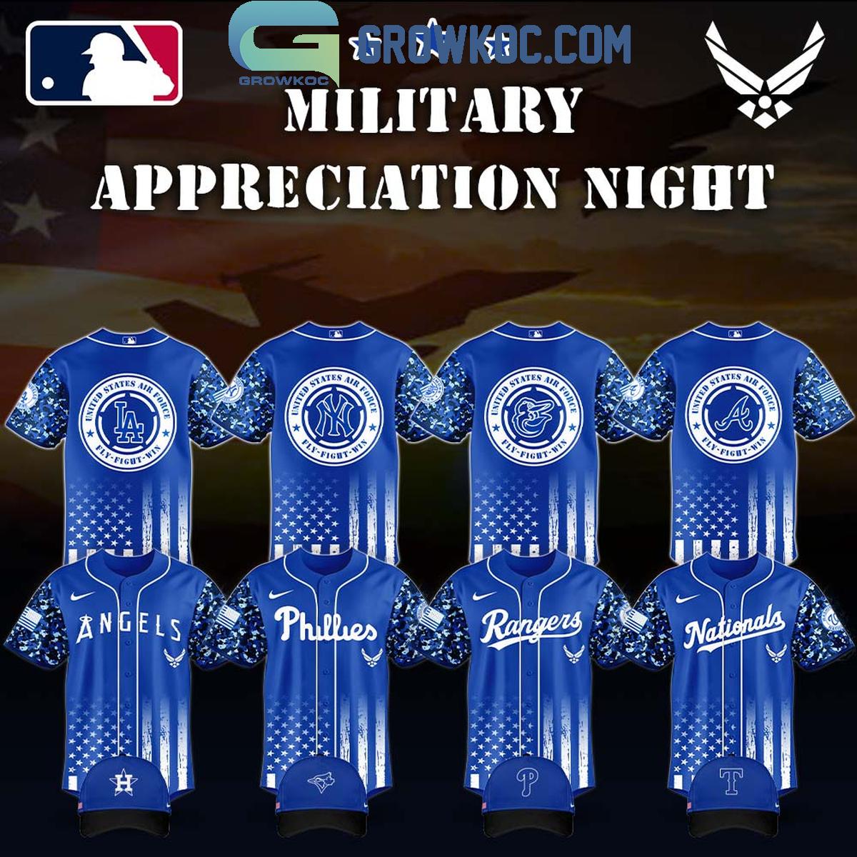 MLB x United States Air Force Military Appreciation Night 2025 Baseball Jersey baseball jersey product view 1