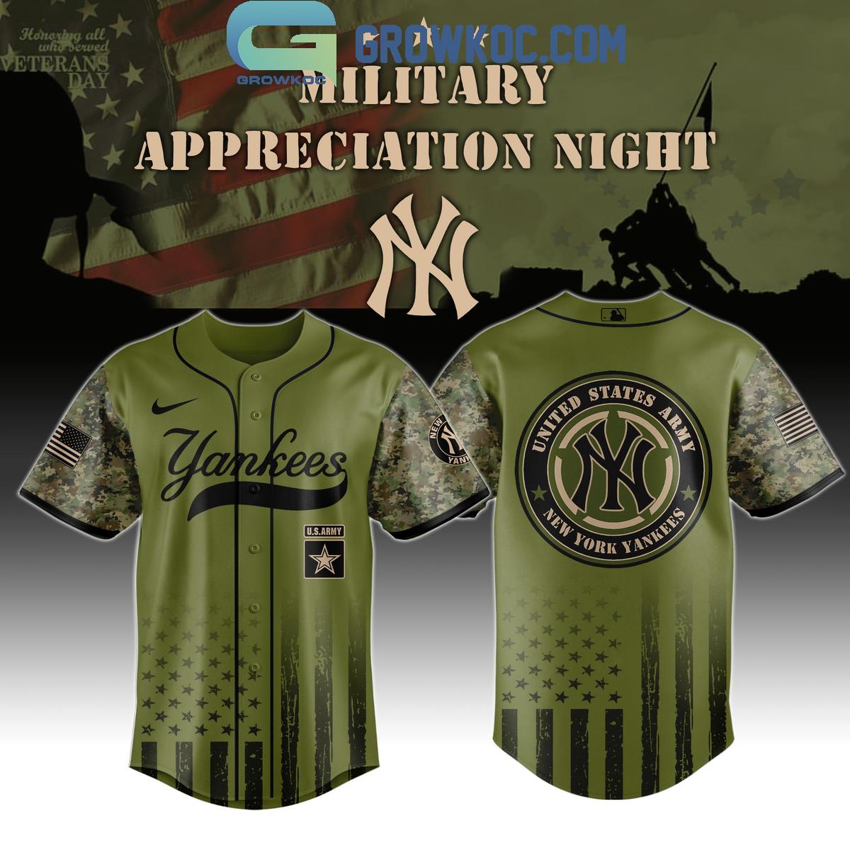 MLB x United States Army Military Appreciation Night 2025 Baseball Jersey baseball jersey product view 3