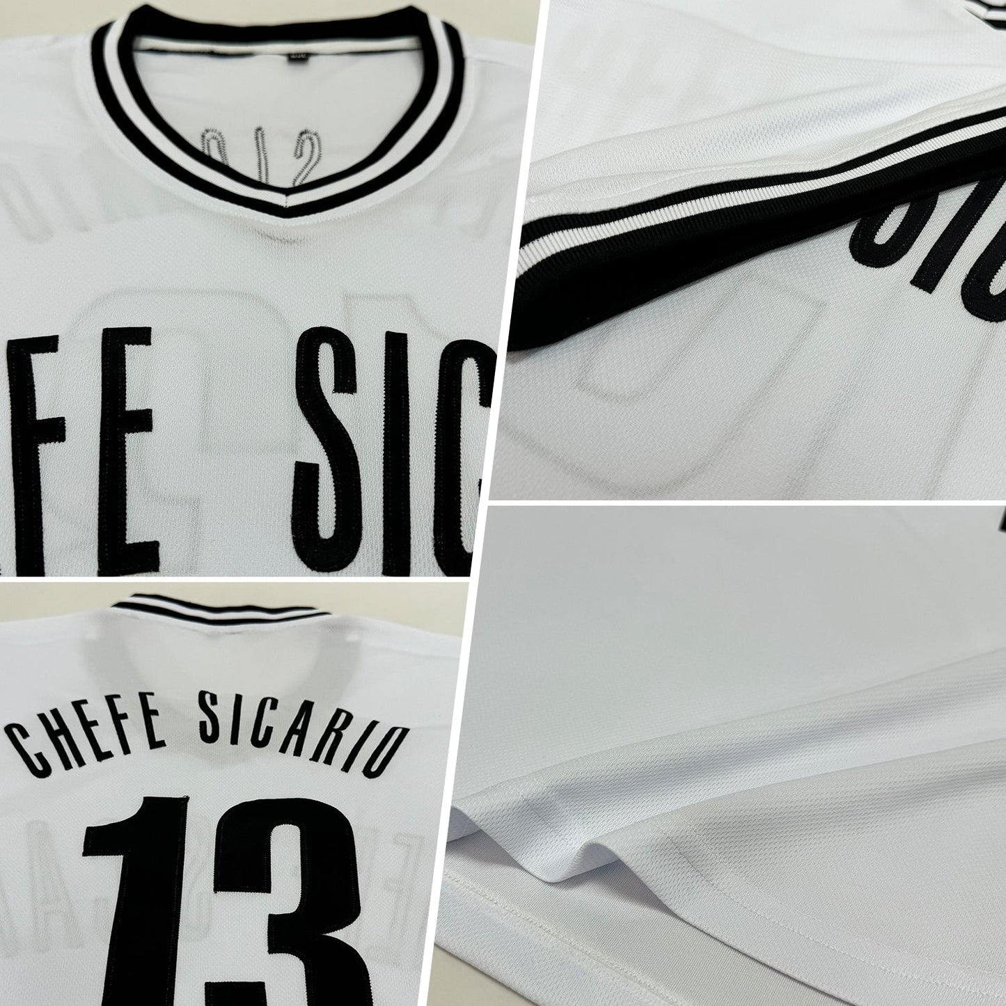 Custom White Black Authentic Throwback Rib-Knit Baseball Jersey Shirt baseball jersey product view 2