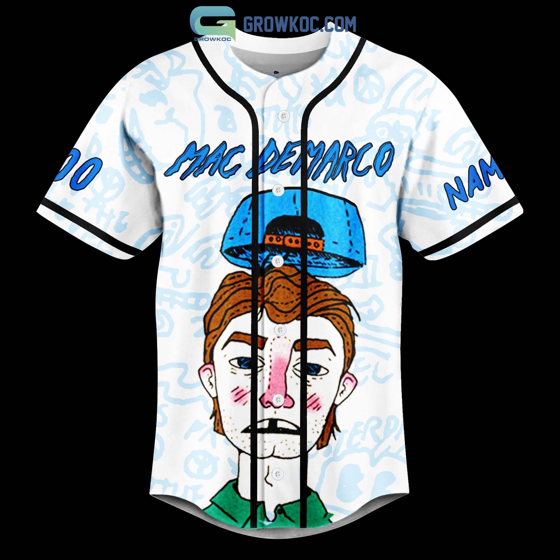 Mac Demarco Five Easy Hot Dogs Personalized Baseball Jersey baseball jersey product view 1