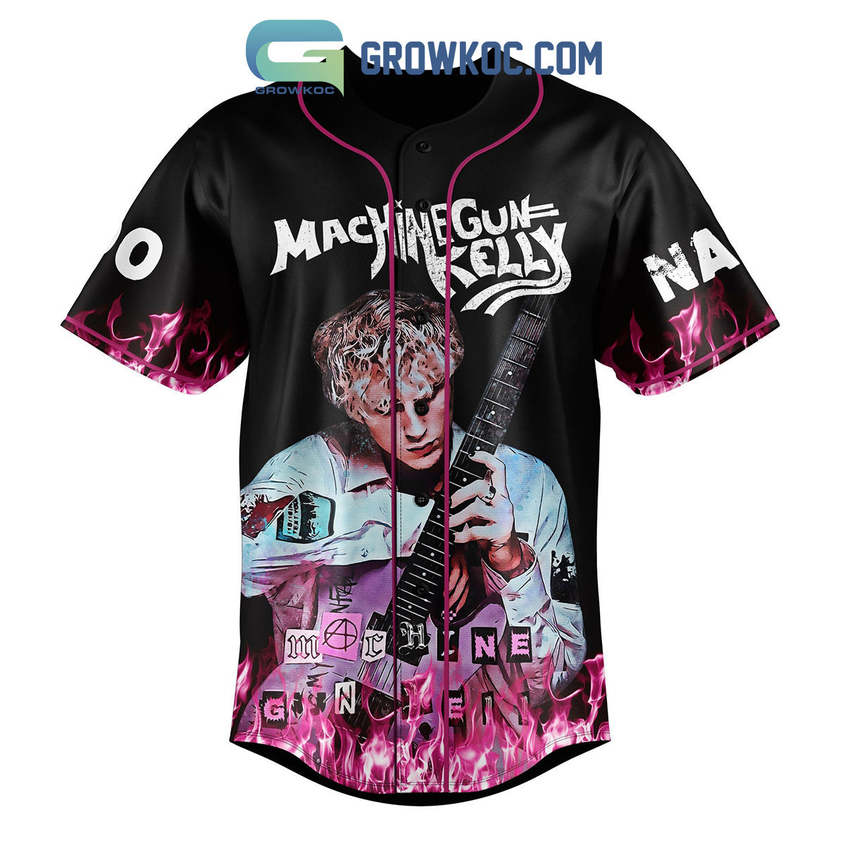 Machine Gun Kelly Cause The Ones Who Gas You Up Personalized Baseball Jersey baseball jersey product view 2