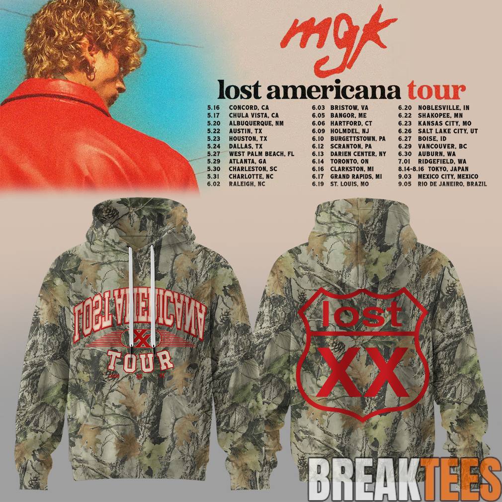 Machine Gun Kelly Lost Americana Tour 2026 Special Hoodie Unisex T-shirt, Sweatshirt, Hoodie, Long Sleeve Tee - T-Shirt, Sweatshirt, Hoodie