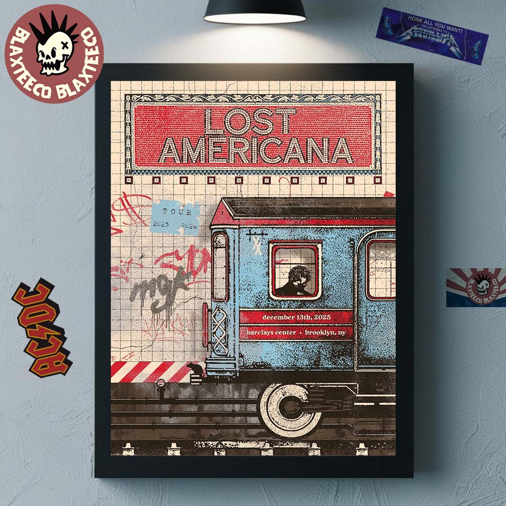 Machine Gun Kelly MGK Lost Americana Brooklyn New York 2025 Event Poster At Barclays Center On December 13 2025 Home Decor Poster Canvas - T-Shirt, Sweatshirt, Hoodie