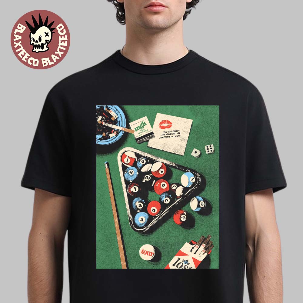 Machine Gun Kelly MGK Lost Americana Tour 2025 Poster For Los Angeles CA At The Kia Forum On November 20 2025 T-Shirt - T-Shirt, Sweatshirt, Hoodie