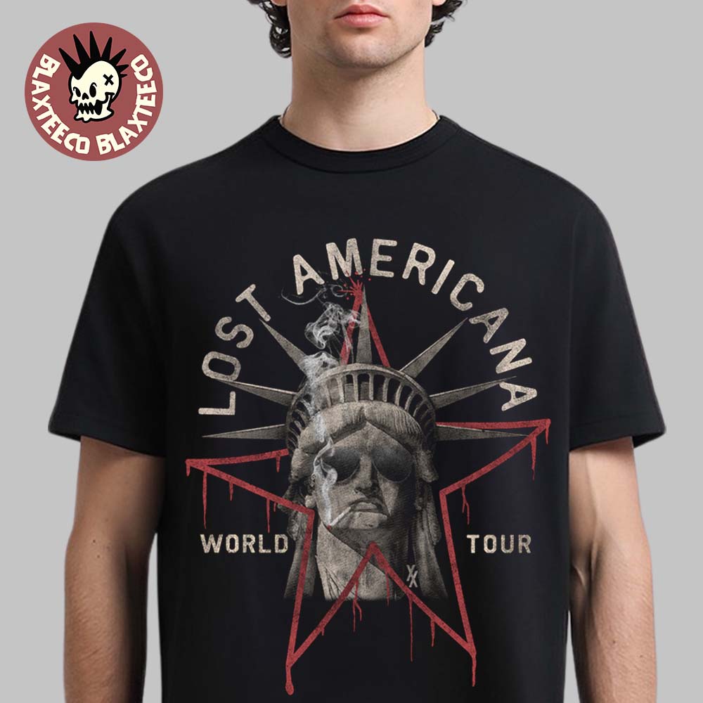 Machine Gun Kelly MGK Lost Americana World Tour 2026 Merch Liberty Tour T-Shirt Unisex T-shirt, Sweatshirt, Hoodie, Long Sleeve Tee - T-Shirt, Sweatshirt, Hoodie
