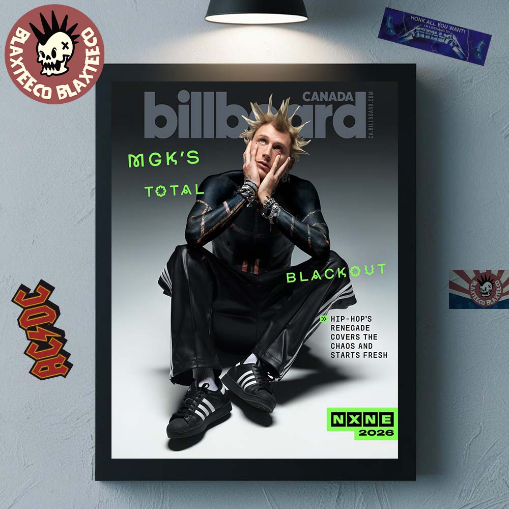 Machine Gun Kelly MGK On The Cover Of Billboard Canada 2026 MGKs Total Blackout Home Decor Poster Canvas - T-Shirt, Sweatshirt, Hoodie