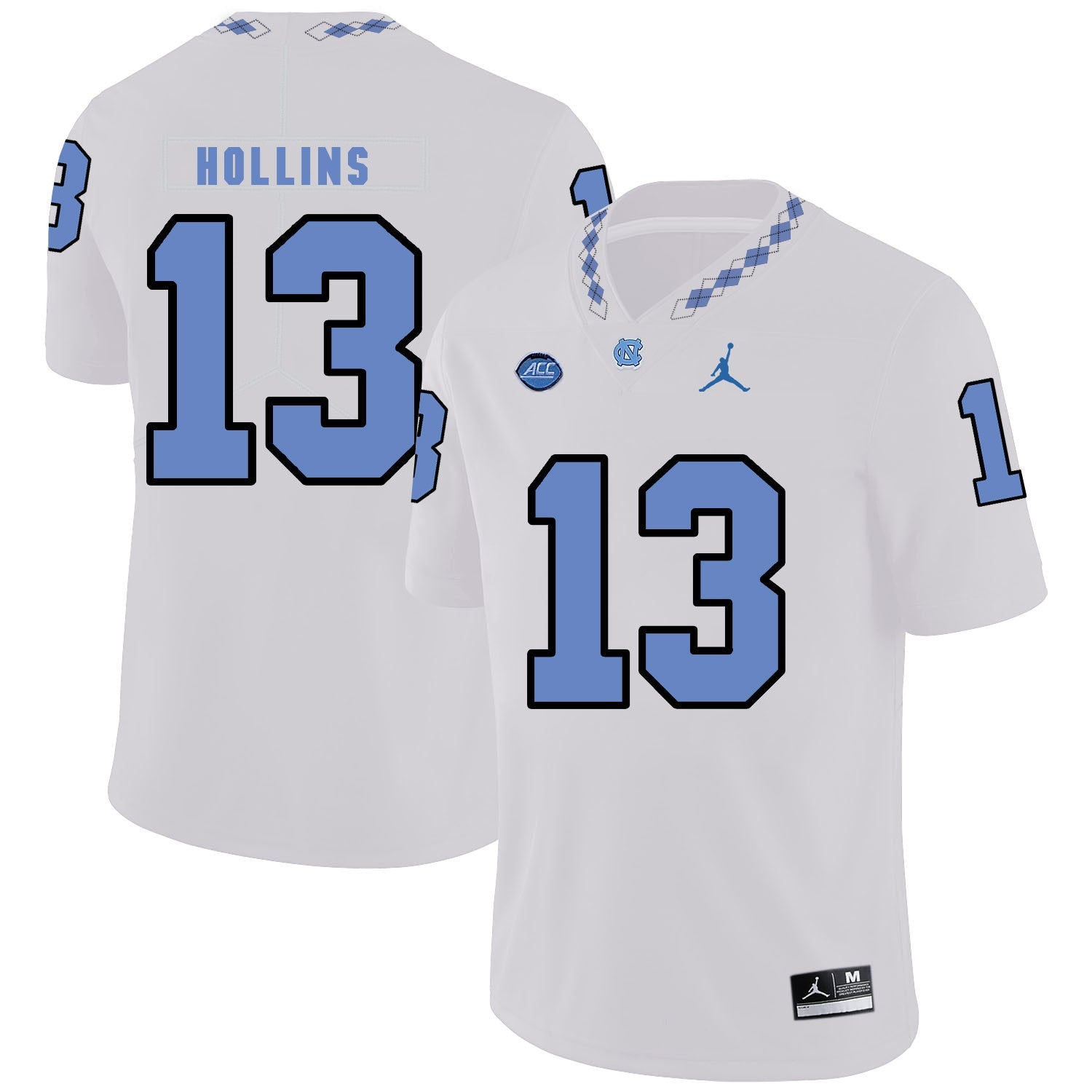 Mack Hollins 13 White College Football Jersey football jersey product view 1