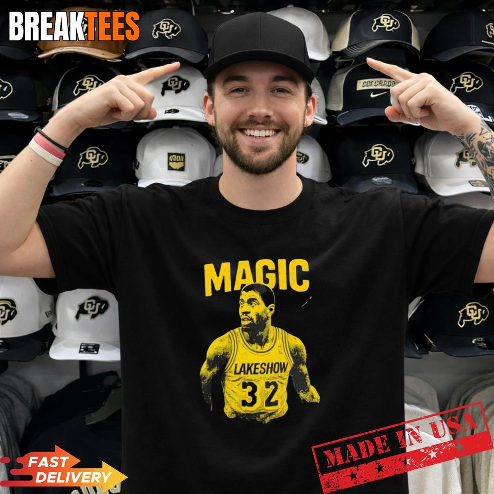 Magic Johnson Los Angeles Lakers Showtime Era T-Shirt Unisex T-shirt, Sweatshirt, Hoodie, Long Sleeve Tee - T-Shirt, Sweatshirt, Hoodie
