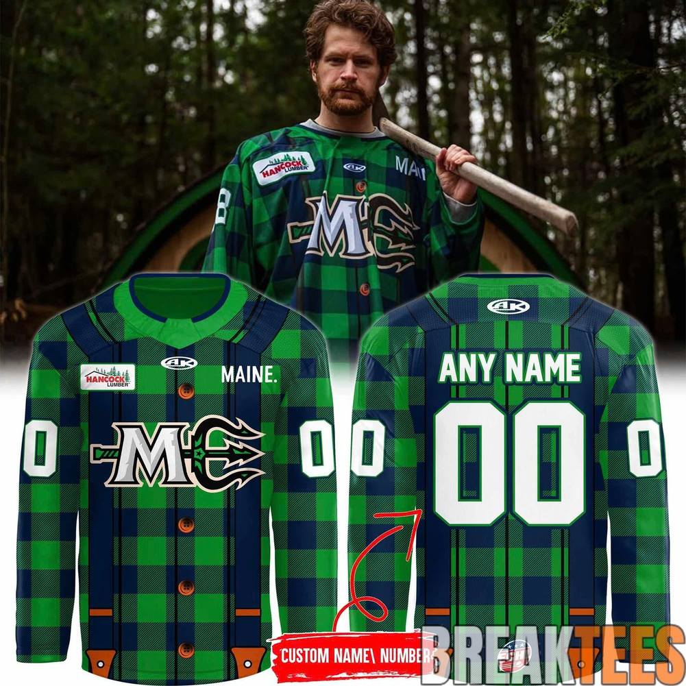 Maine Mariners Forest Lumberjack Hockey Jersey Unisex T-shirt, Sweatshirt, Hoodie, Long Sleeve Tee - T-Shirt, Sweatshirt, Hoodie