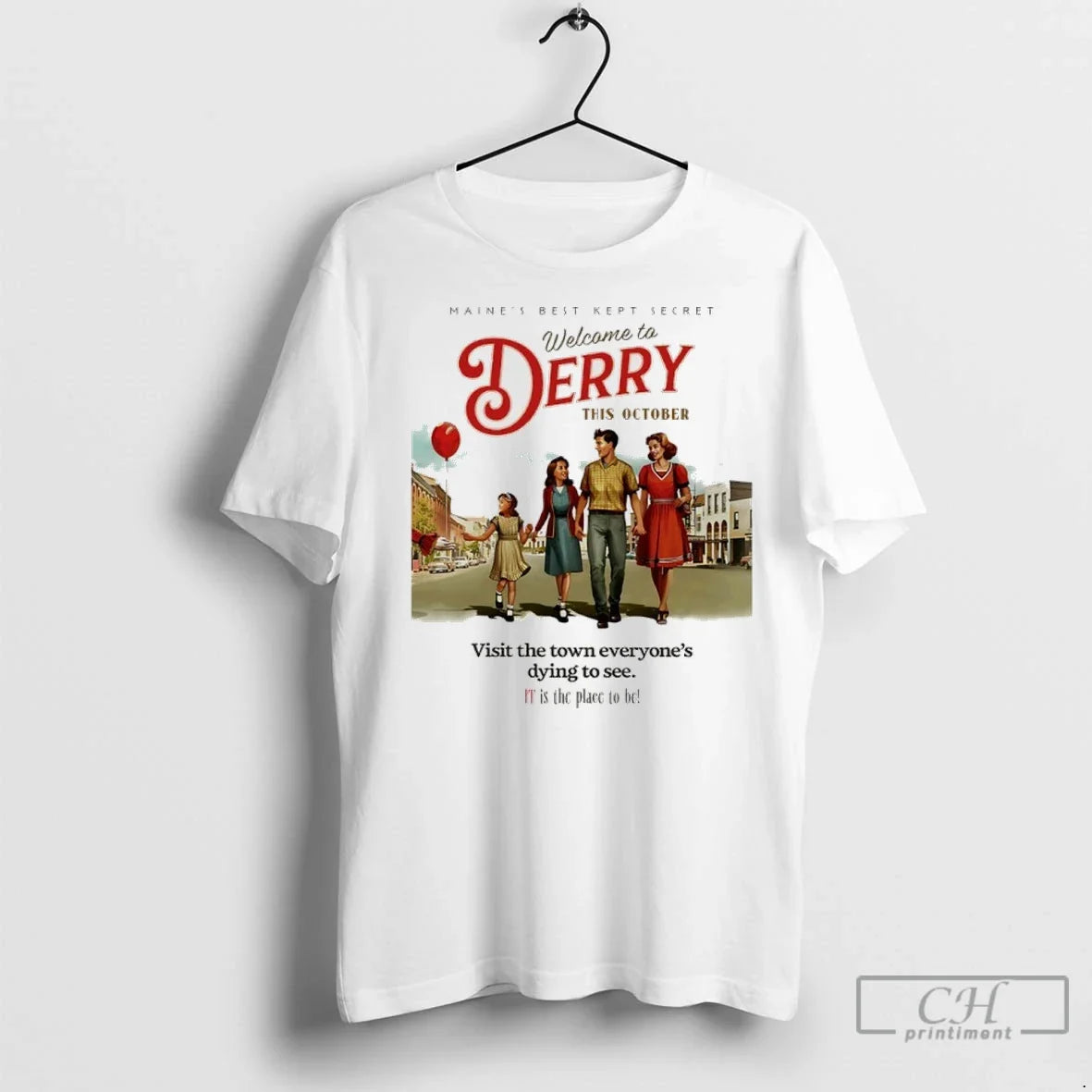 Maines Best Kept Secret Welcome To Derry This October T Shirts Unisex T-shirt, Sweatshirt, Hoodie, Long Sleeve Tee - T-Shirt, Sweatshirt, Hoodie
