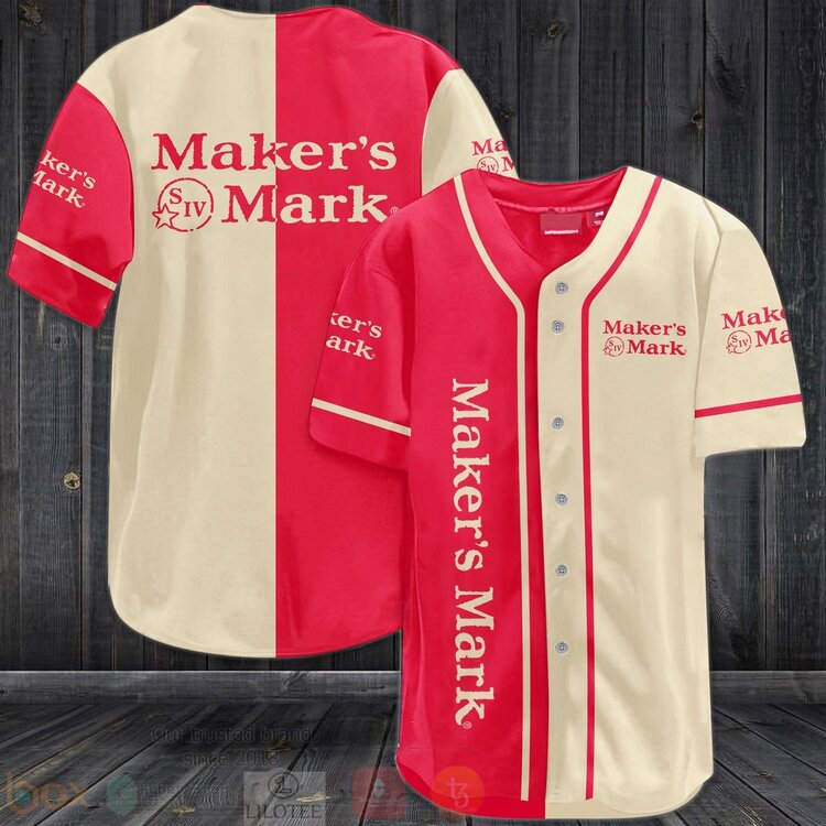 FASHION Maker's Mark Baseball Jerseys Botton Shirt baseball jersey product view 1