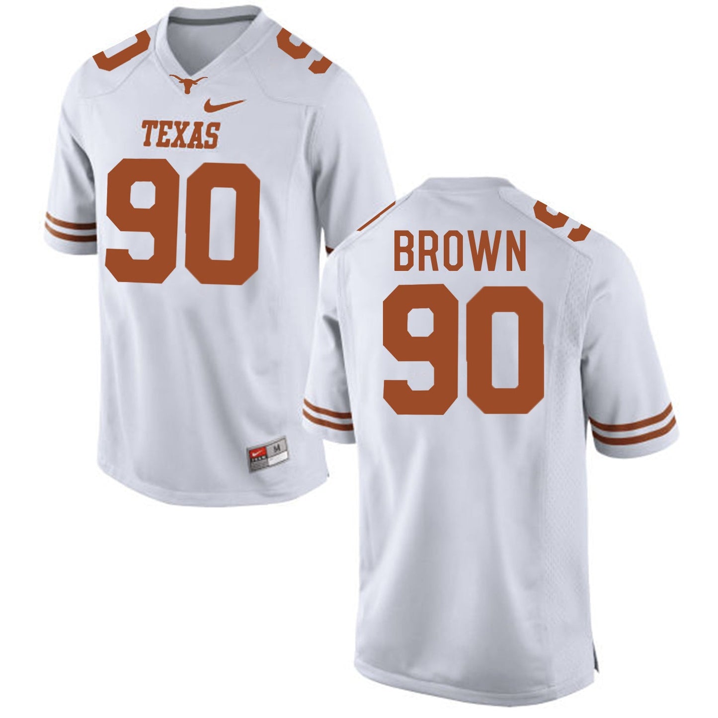 Malcom Brown 90 White College Football Jersey football jersey product view 1