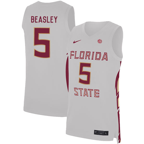 Malik Beasley 5 White College Football Jersey football jersey product view 1