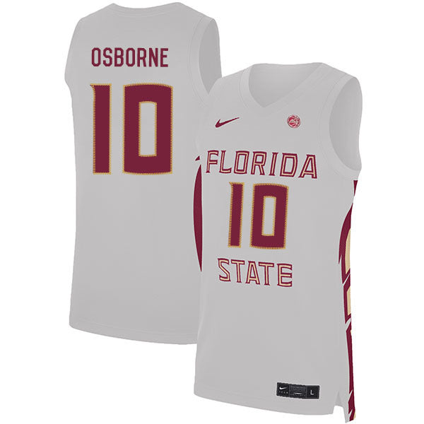 Malik Osborne 10 White College Football Jersey football jersey product view 1