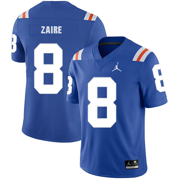 Malik Zaire 8 Blue College Football Jersey football jersey product view 1