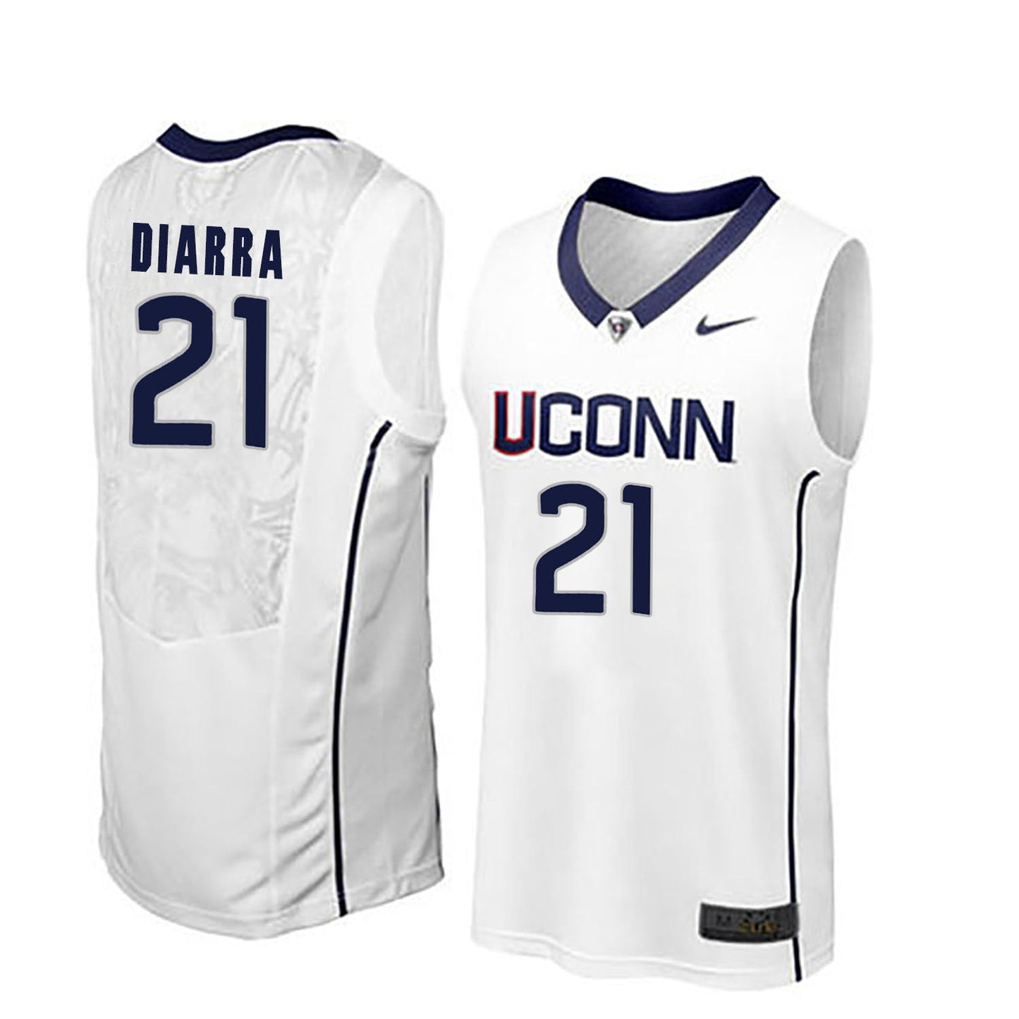 Mamadou Diarra 21 Men White College Football Jersey football jersey product view 1