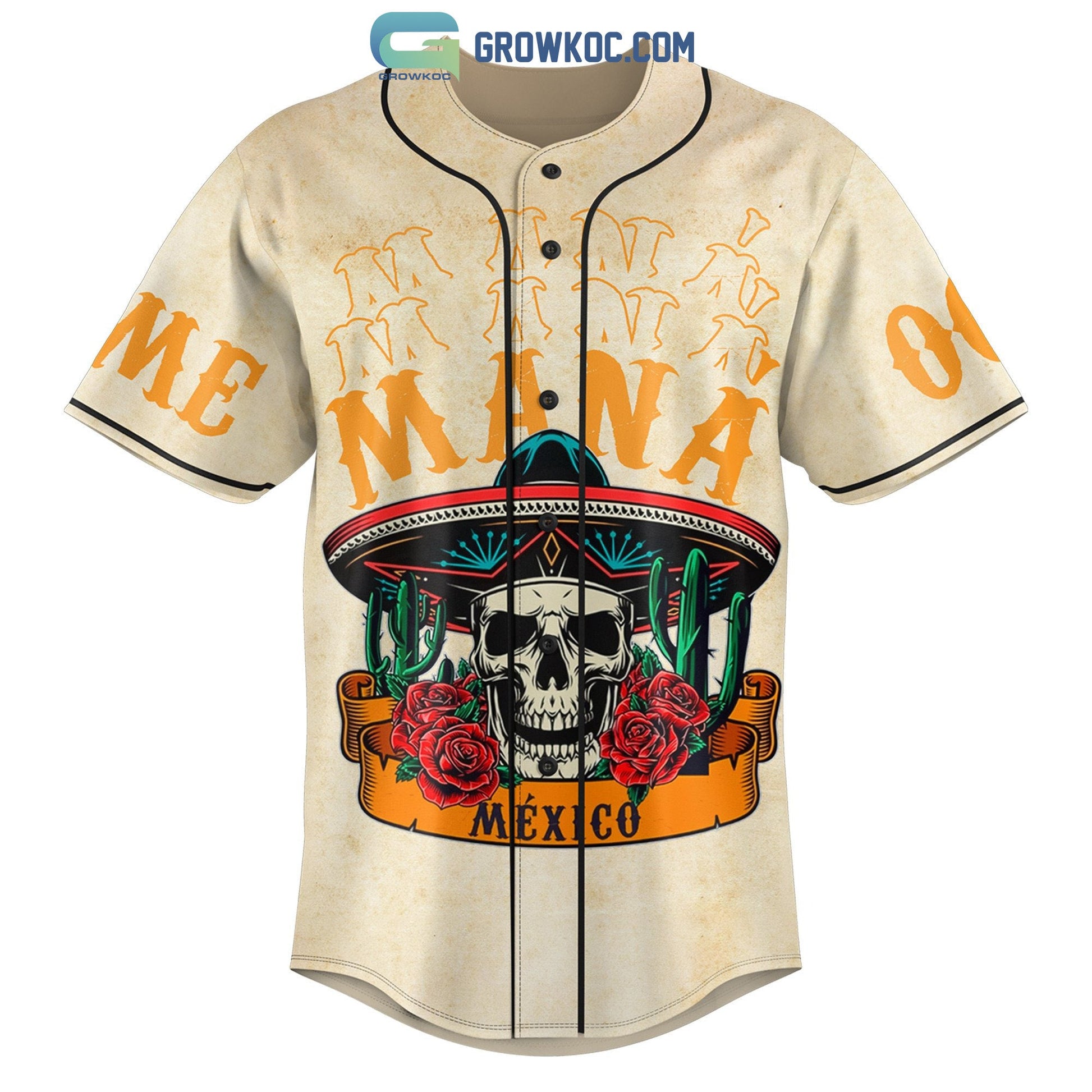 Mana Mexico Lindo Y Querido Personalized Baseball Jersey baseball jersey product view 2