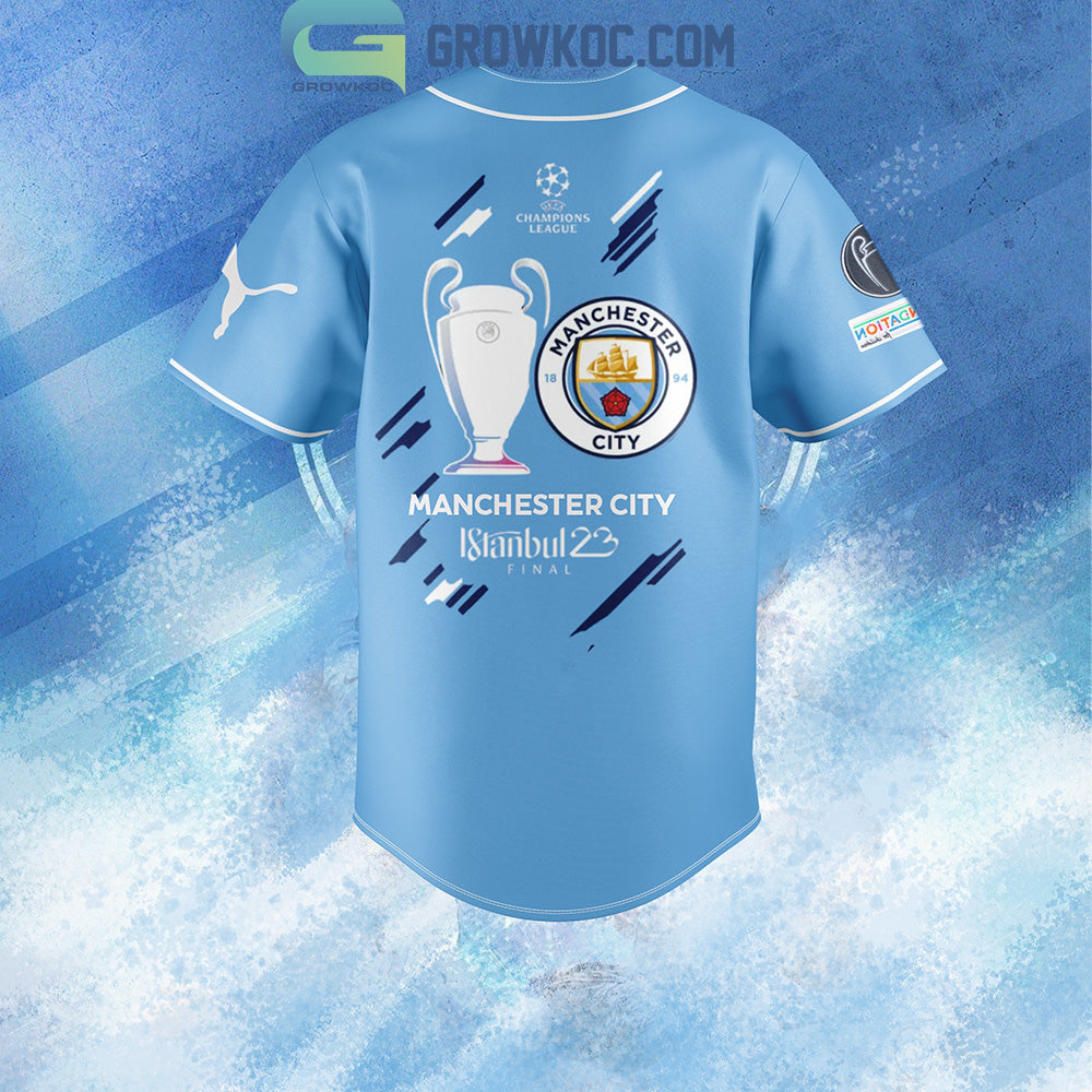 Manchester City Istanbul 2023 Final Champions Personalized The Citizens Baseball Jersey baseball jersey product view 2