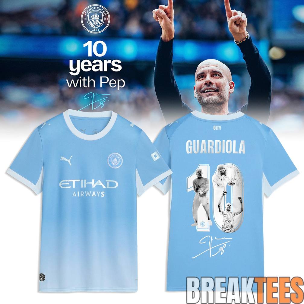 Manchester City Thank you Pep Signature Jersey sports jersey product view 1