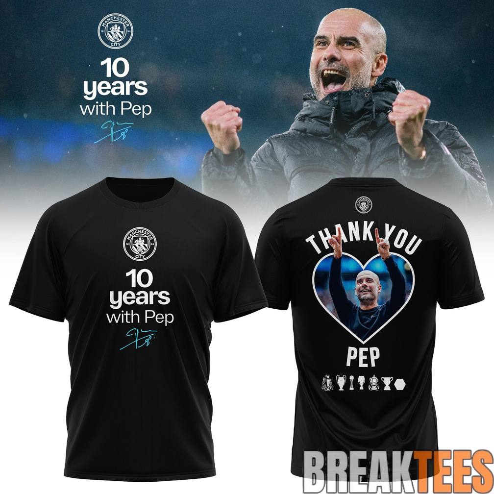 Manchester City Thank you Pep Signature Shirt Unisex T-shirt, Sweatshirt, Hoodie, Long Sleeve Tee - T-Shirt, Sweatshirt, Hoodie
