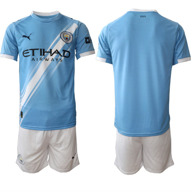 Manchester City Custom 2025 Light Blue Home Soccer Jersey Suit sports jersey product view 1