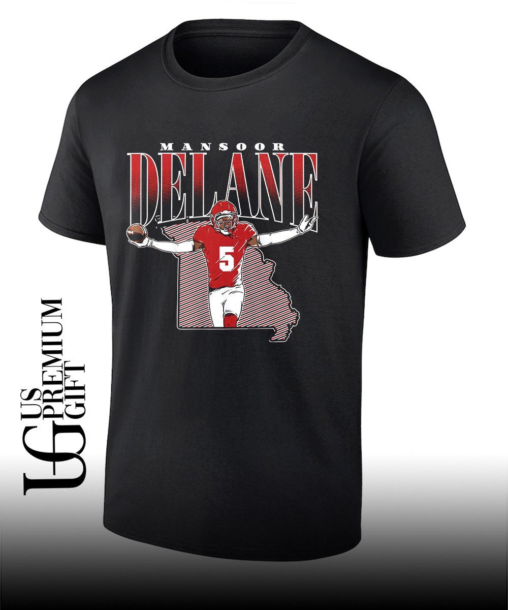 Mansoor Delane Kansas City Chiefs Football State Star shirt Unisex T-shirt, Sweatshirt, Hoodie, Long Sleeve Tee - T-Shirt, Sweatshirt, Hoodie