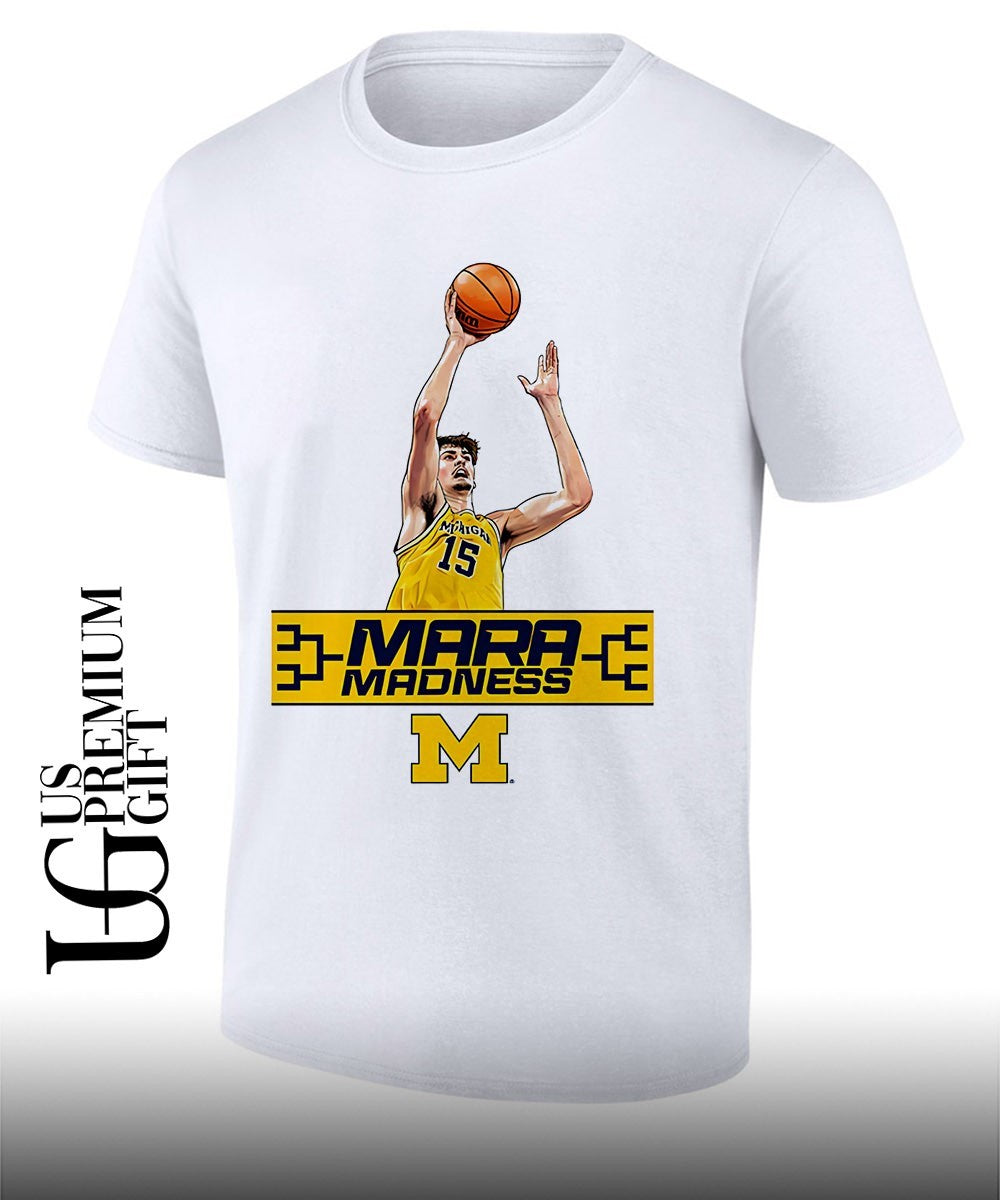 Mara Madness Aday Mara Michigan Wolverines mens basketball shirt Unisex T-shirt, Sweatshirt, Hoodie, Long Sleeve Tee - T-Shirt, Sweatshirt, Hoodie