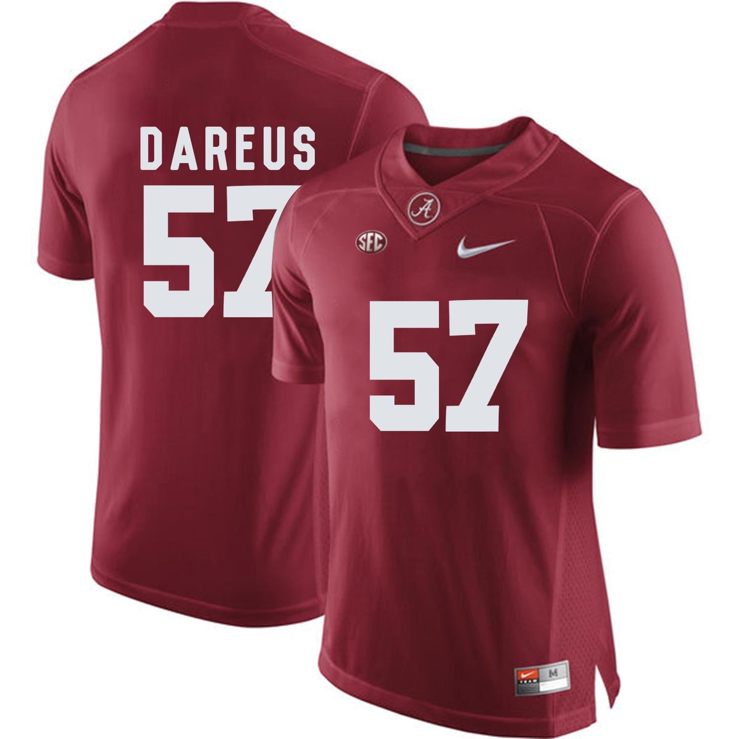 Marcell Dareus 57 Crimson College Football Jersey football jersey product view 1