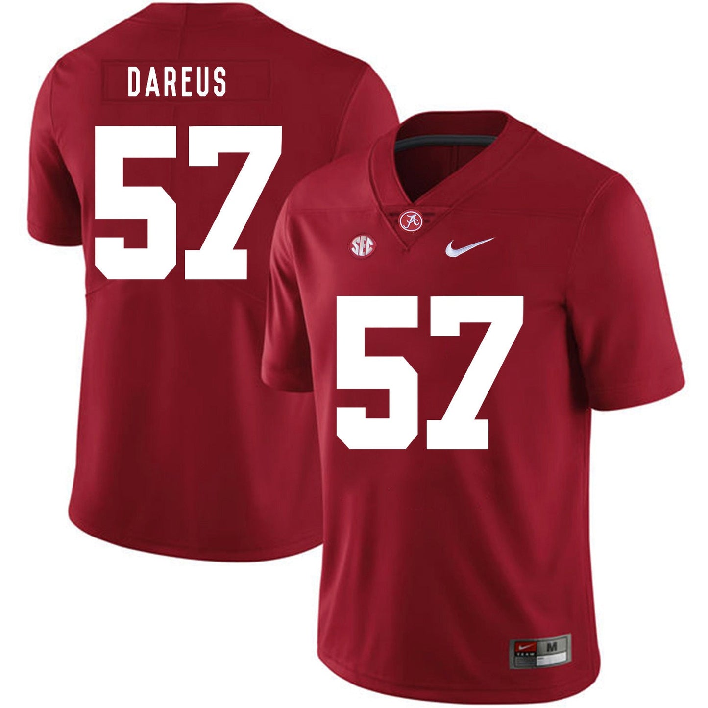 Marcell Dareus 57 Red .2jpg College Football Jersey football jersey product view 1