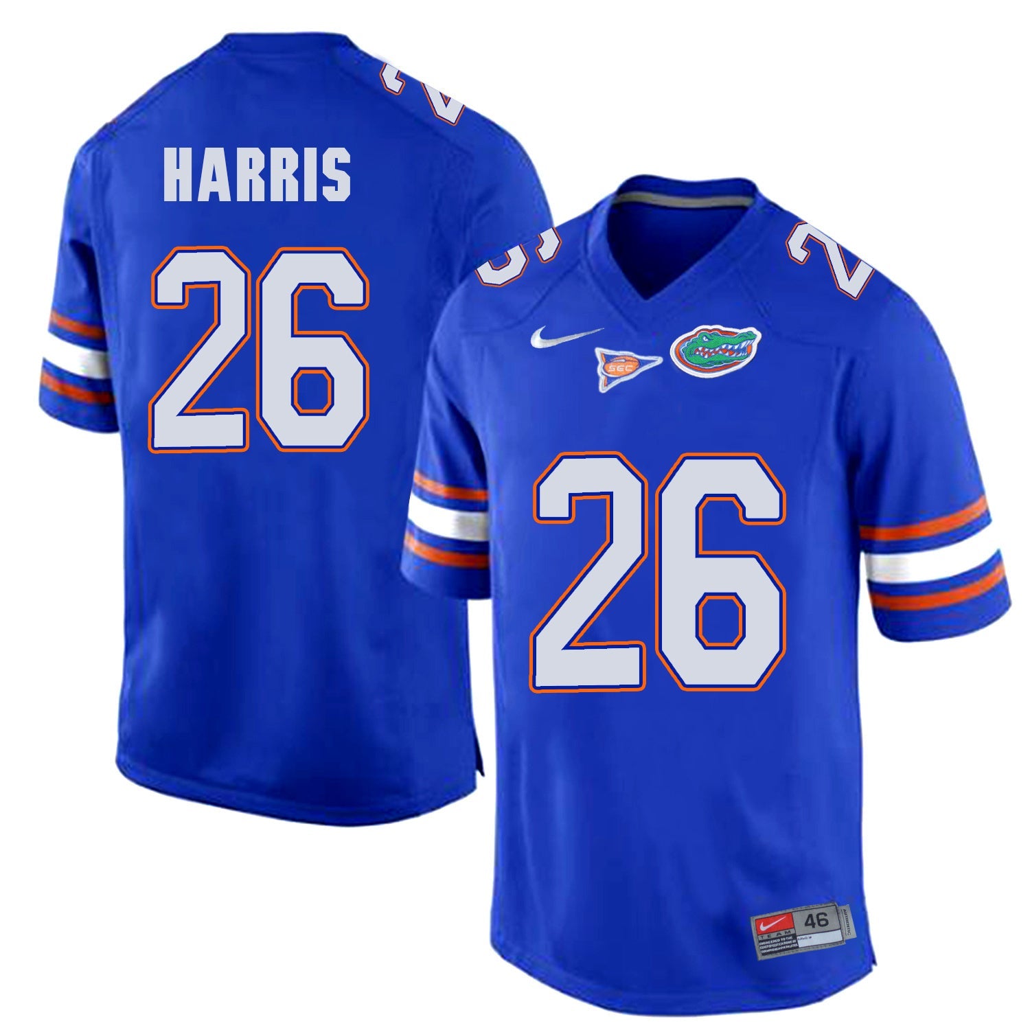 Marcell Harris 26 Royal Blue College Football Jersey football jersey product view 1