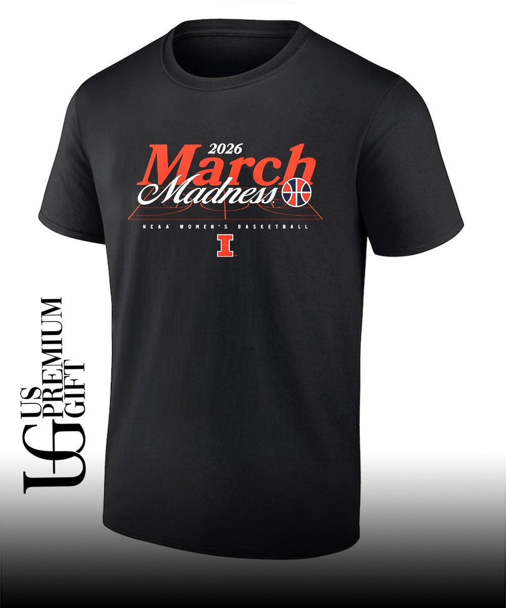 March Madness 2026 Illinois Fighting Illini NCAA Womens basketball shirt Unisex T-shirt, Sweatshirt, Hoodie, Long Sleeve Tee - T-Shirt, Sweatshirt, Hoodie