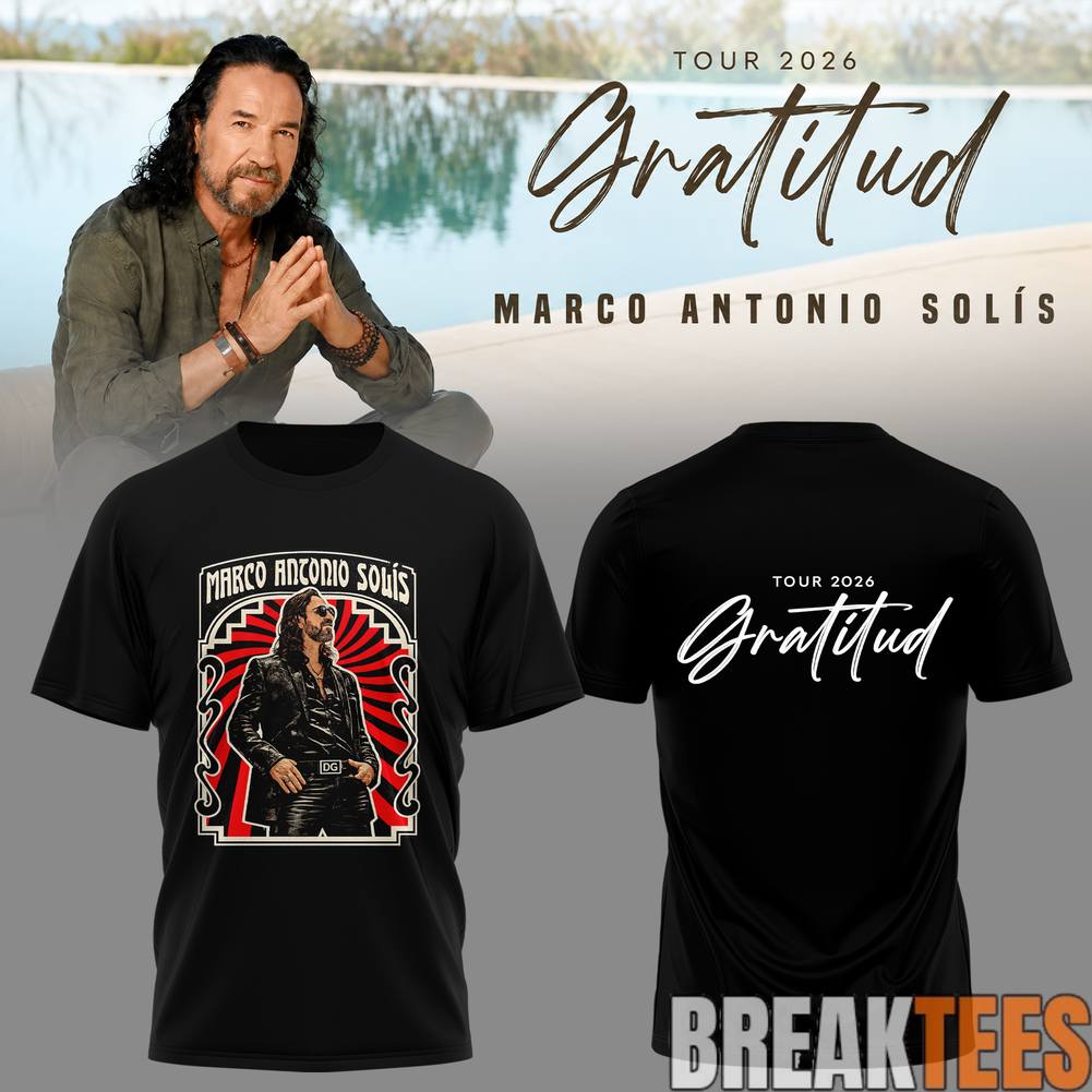 Marco Antonio Sols Gratitud Tour 2026 El Buki Black Tee Unisex T-shirt, Sweatshirt, Hoodie, Long Sleeve Tee - T-Shirt, Sweatshirt, Hoodie